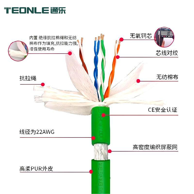 PUR 高柔拖鏈網線 六類高拖鏈網絡信號線