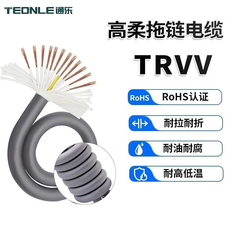 TRVV 無氧純銅 1-80芯 0.10-240mm2拖鏈電纜